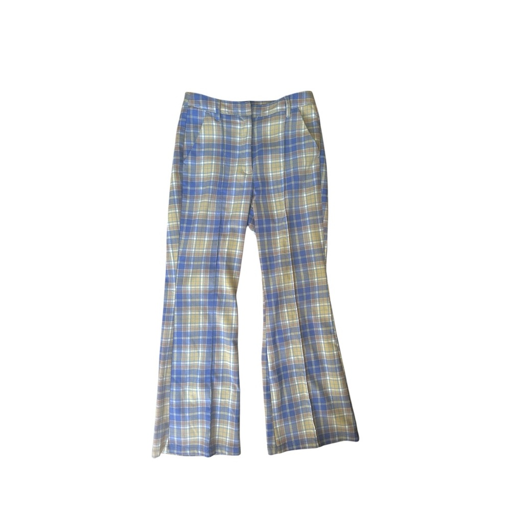 Urban Outfitters Plaid Pants in Blue and Tan
